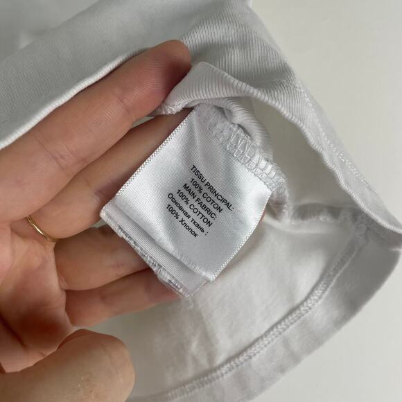 Courrèges White Heart Beat T-Shirt Size Small - Picture 7 of 8